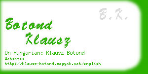 botond klausz business card